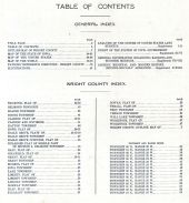 Table of Contents, Wright County 1912